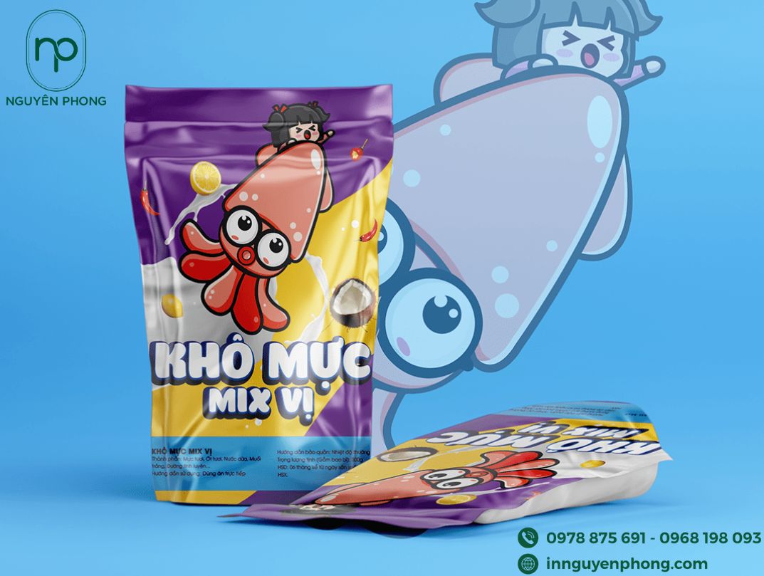 in theo yêu cầu cho tem nhãn đồ ăn nhanh
